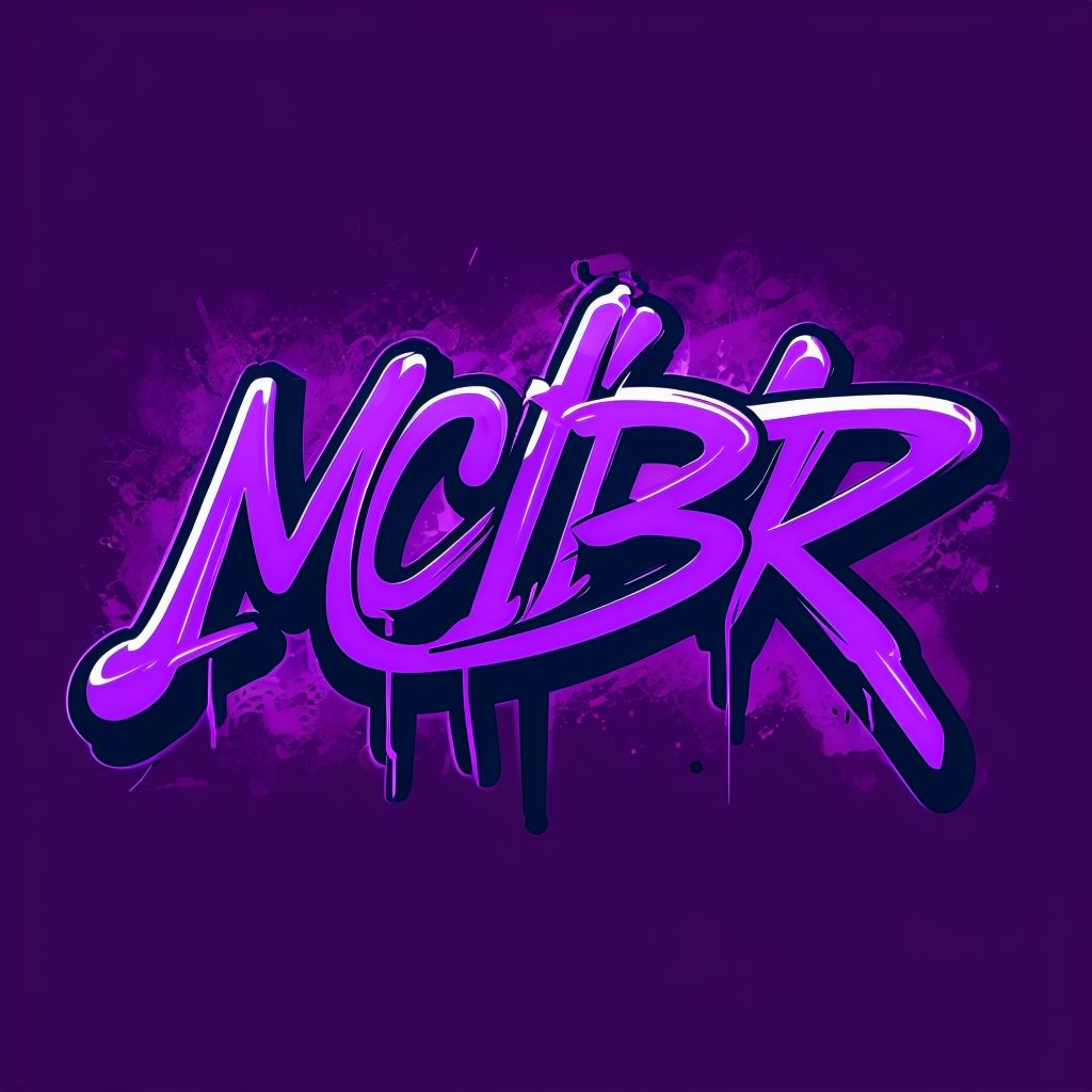 Dynamic Street Graffiti Logo Featuring Intertwined MCIBR Letters
